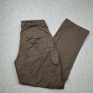 Duluth Trading Co. Men's Flex Fire Hose Standard Fit Cargo Pants Sz 34x32 Brown